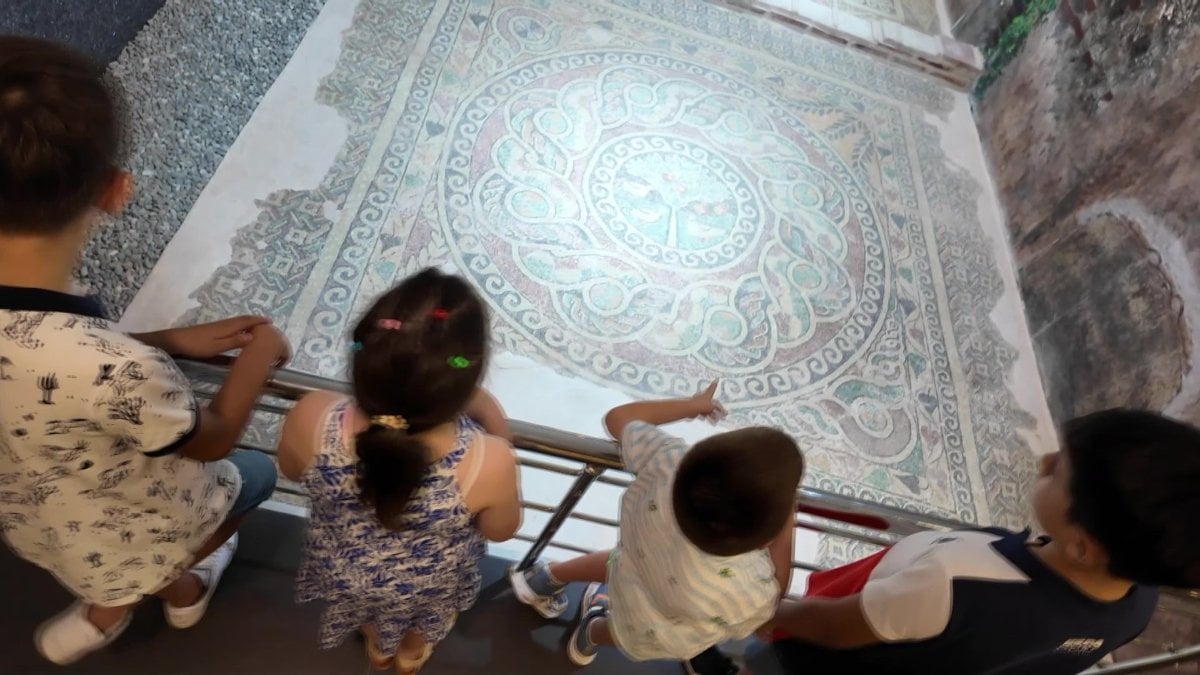 Amasya Müzesi’nin incisi: Üstünde elma ağacı olan tek antik mozaik